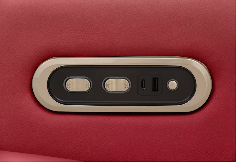 RYKER LHF ARM CHAIR WITH DUAL MOTOR RECLINER RED