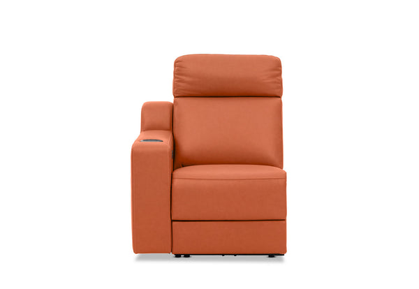 RYKER LHF ARM CHAIR WITH SINGLE MOTOR RECLINER MID TAN