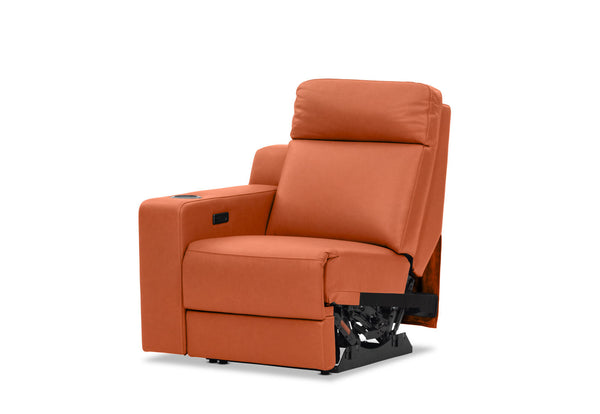 RYKER LHF ARM CHAIR WITH SINGLE MOTOR RECLINER MID TAN