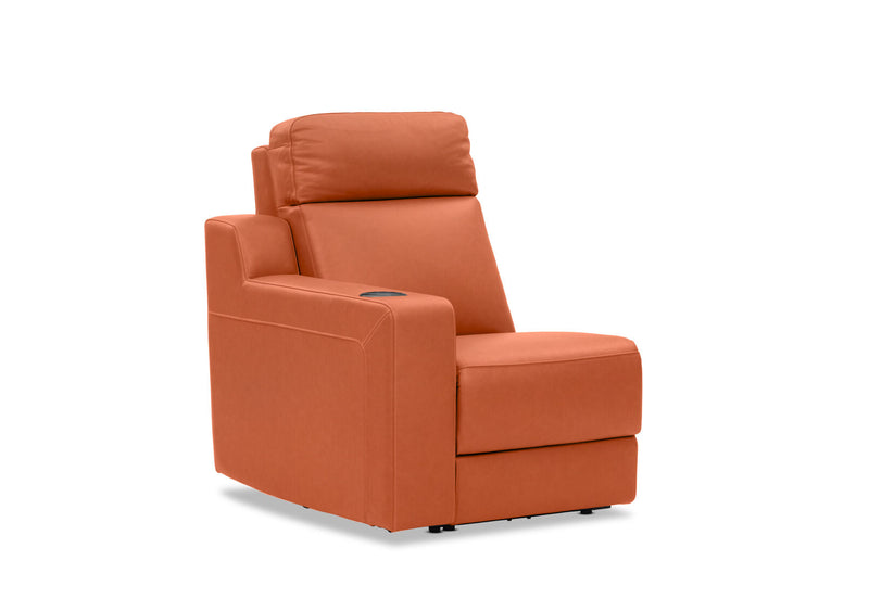 RYKER LHF ARM CHAIR WITH SINGLE MOTOR RECLINER MID TAN