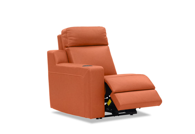 RYKER LHF ARM CHAIR WITH SINGLE MOTOR RECLINER MID TAN
