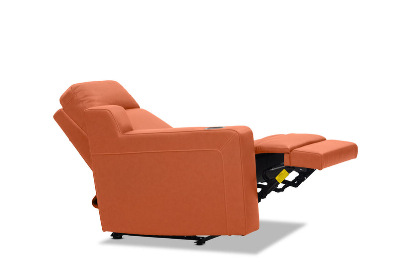 RYKER LHF ARM CHAIR WITH SINGLE MOTOR RECLINER MID TAN