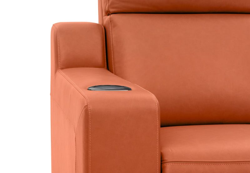 RYKER LHF ARM CHAIR WITH SINGLE MOTOR RECLINER MID TAN
