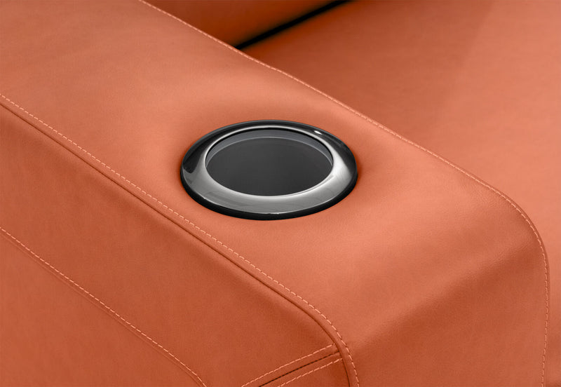 RYKER LHF ARM CHAIR WITH SINGLE MOTOR RECLINER MID TAN