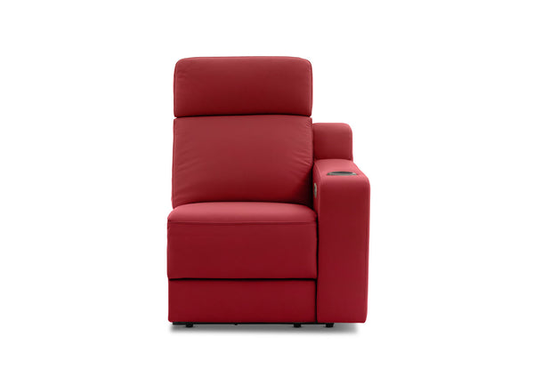 RYKER RHF ARM CHAIR WITH DUAL MOTOR RECLINER RED