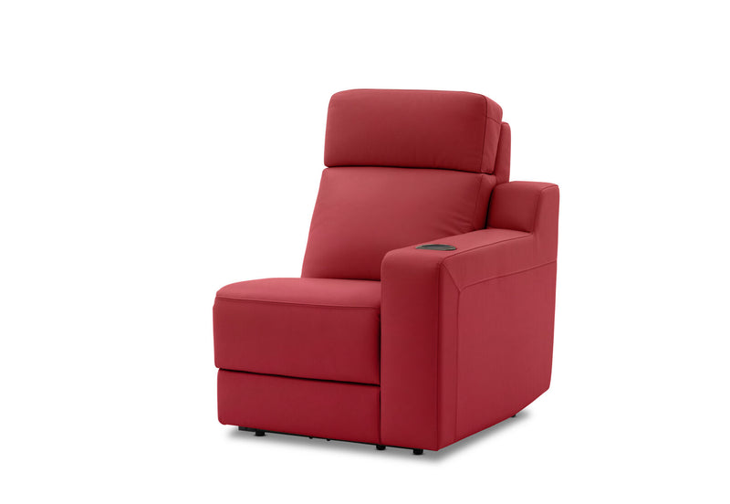 RYKER RHF ARM CHAIR WITH DUAL MOTOR RECLINER RED