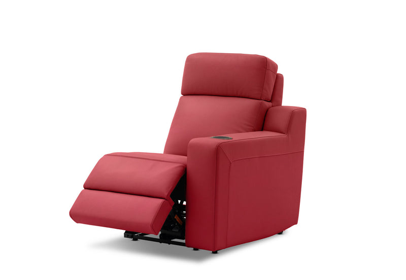 RYKER RHF ARM CHAIR WITH DUAL MOTOR RECLINER RED