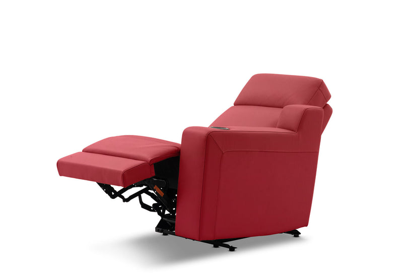 RYKER RHF ARM CHAIR WITH DUAL MOTOR RECLINER RED