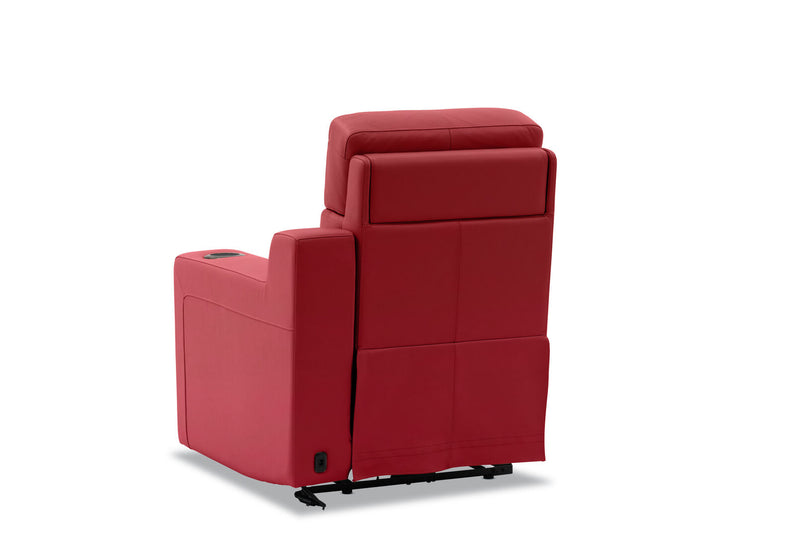 RYKER RHF ARM CHAIR WITH DUAL MOTOR RECLINER RED