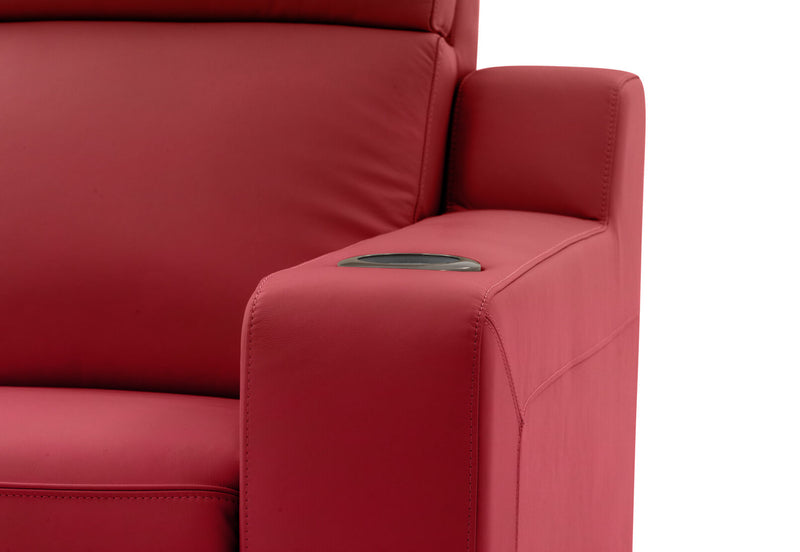 RYKER RHF ARM CHAIR WITH DUAL MOTOR RECLINER RED