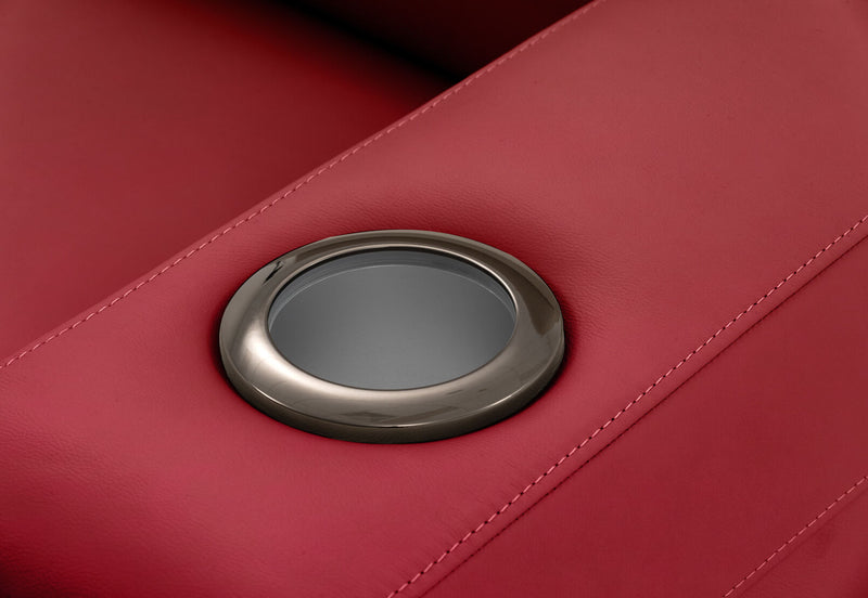 RYKER RHF ARM CHAIR WITH DUAL MOTOR RECLINER RED