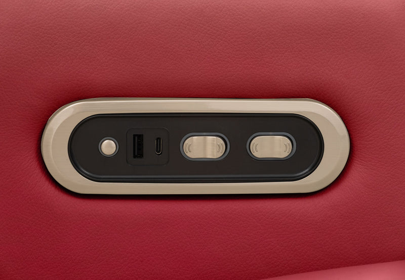 RYKER RHF ARM CHAIR WITH DUAL MOTOR RECLINER RED