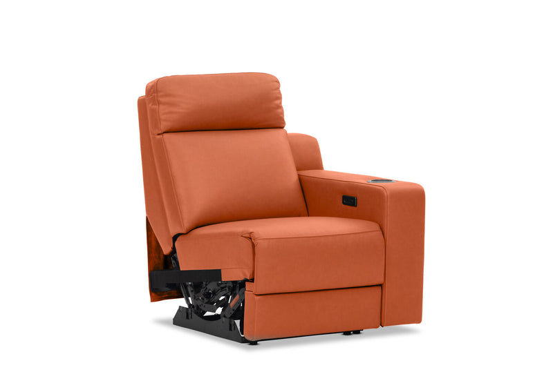 RYKER RHF ARM CHAIR WITH SINGLE MOTOR RECLINER MID TAN