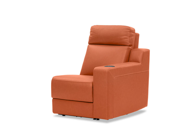 RYKER RHF ARM CHAIR WITH SINGLE MOTOR RECLINER MID TAN