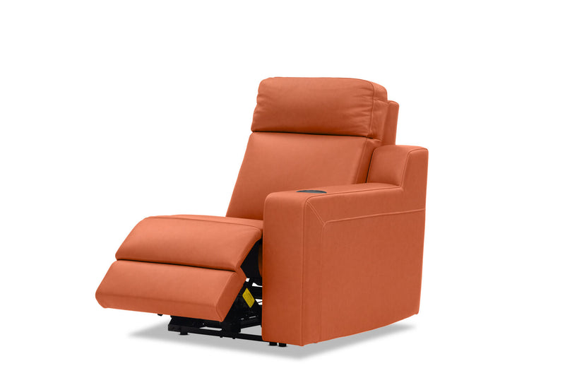 RYKER RHF ARM CHAIR WITH SINGLE MOTOR RECLINER MID TAN