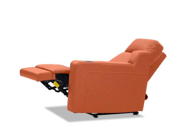 RYKER RHF ARM CHAIR WITH SINGLE MOTOR RECLINER MID TAN