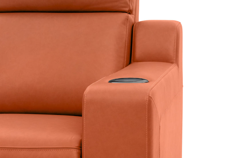 RYKER RHF ARM CHAIR WITH SINGLE MOTOR RECLINER MID TAN
