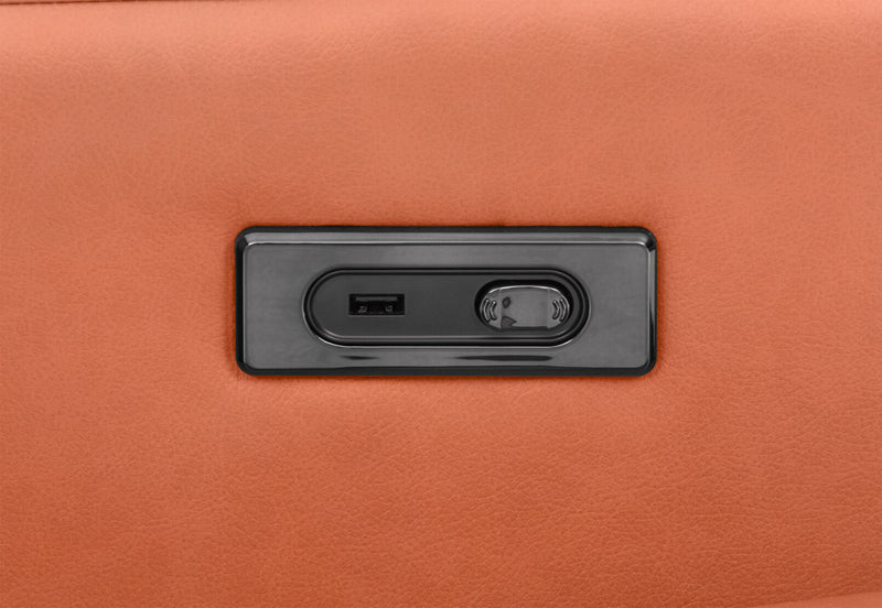 RYKER RHF ARM CHAIR WITH SINGLE MOTOR RECLINER MID TAN