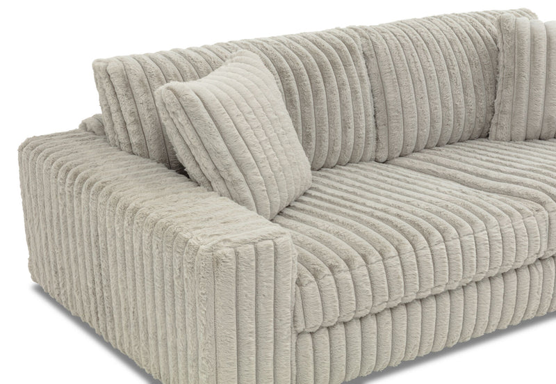 SACHA FABRIC 3.5 SEATER SOFA LIGHT GREY