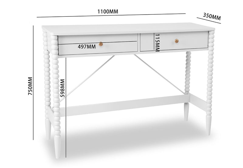 PORDENONE SOFA TABLE WHITE