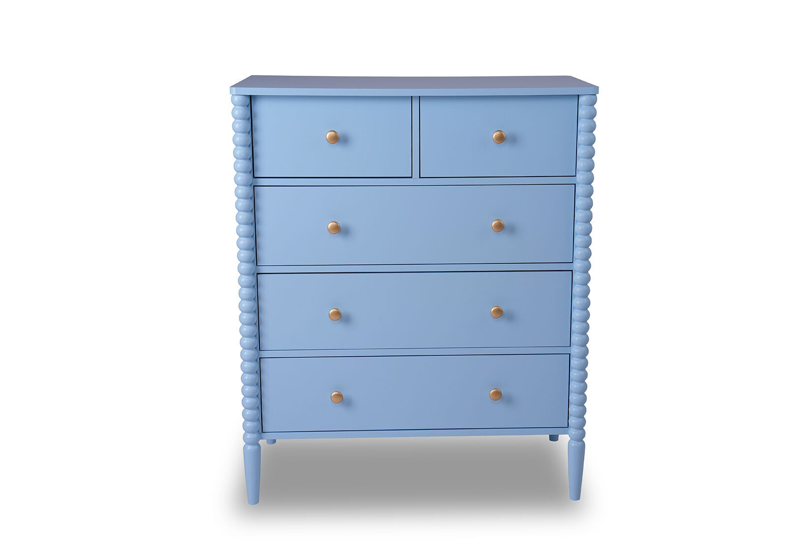 PORDENONE 5 DRAWER TALL CHEST BABY BLUE