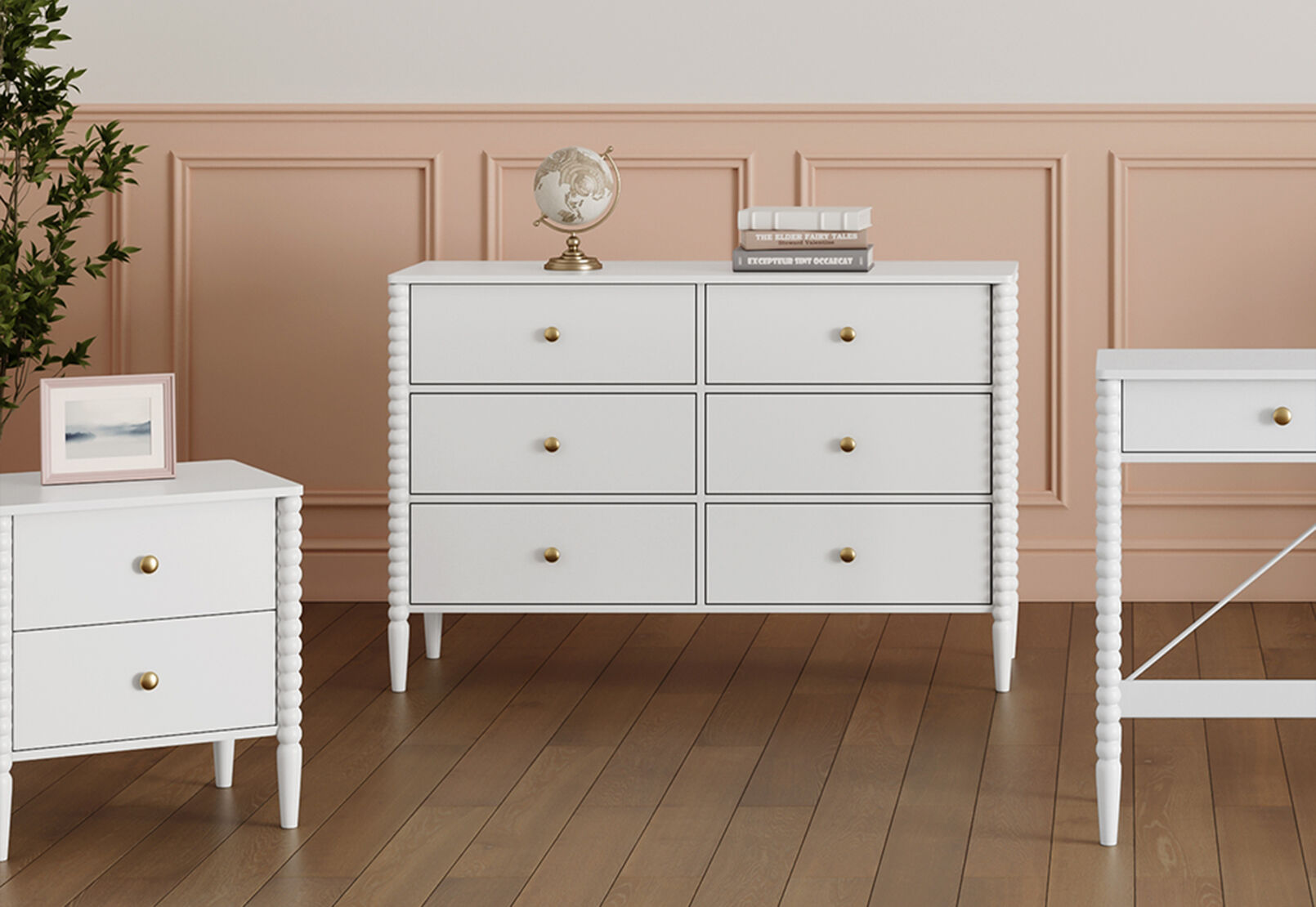 PORDENONE 6 DRAWER DRESSER WHITE