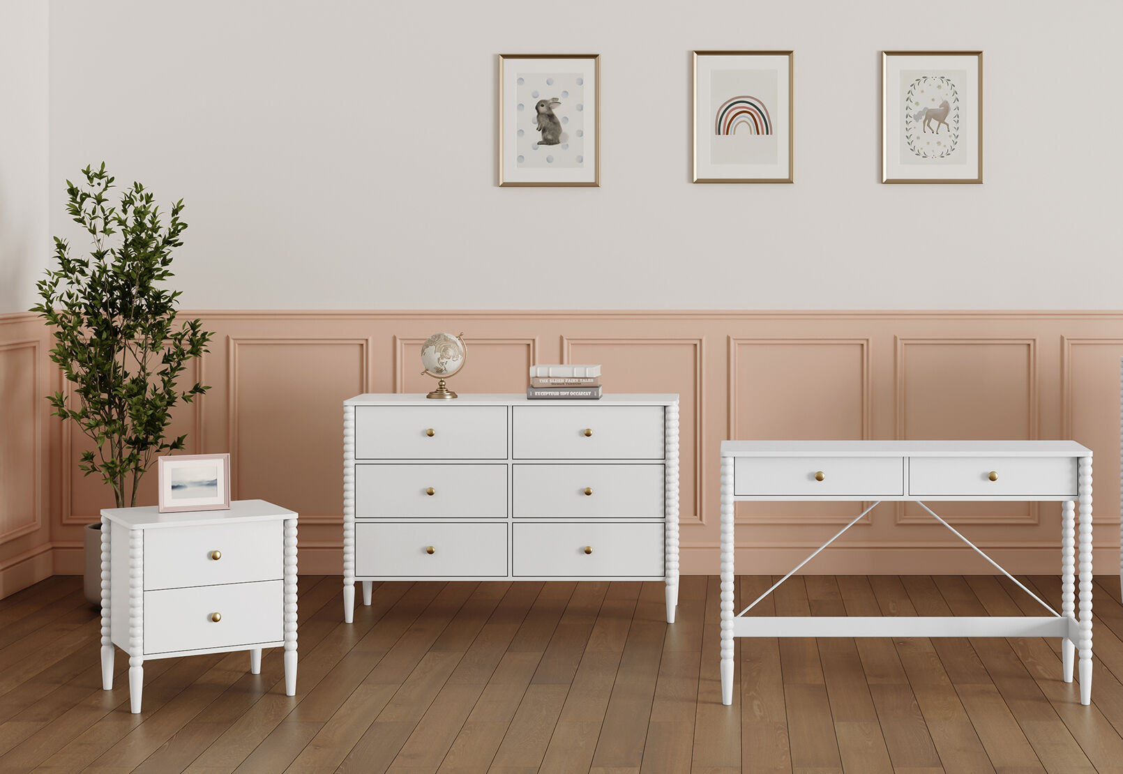 PORDENONE 6 DRAWER DRESSER WHITE