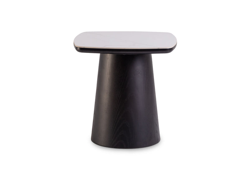DORVAL LAMP TABLE WHITE/BLACK