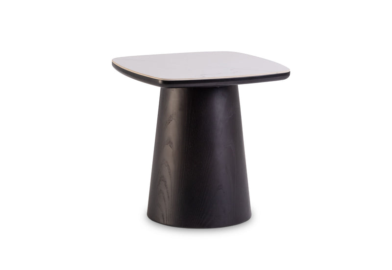 DORVAL LAMP TABLE WHITE/BLACK