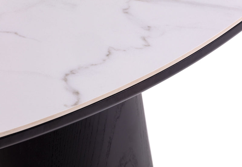 DORVAL LAMP TABLE WHITE/BLACK