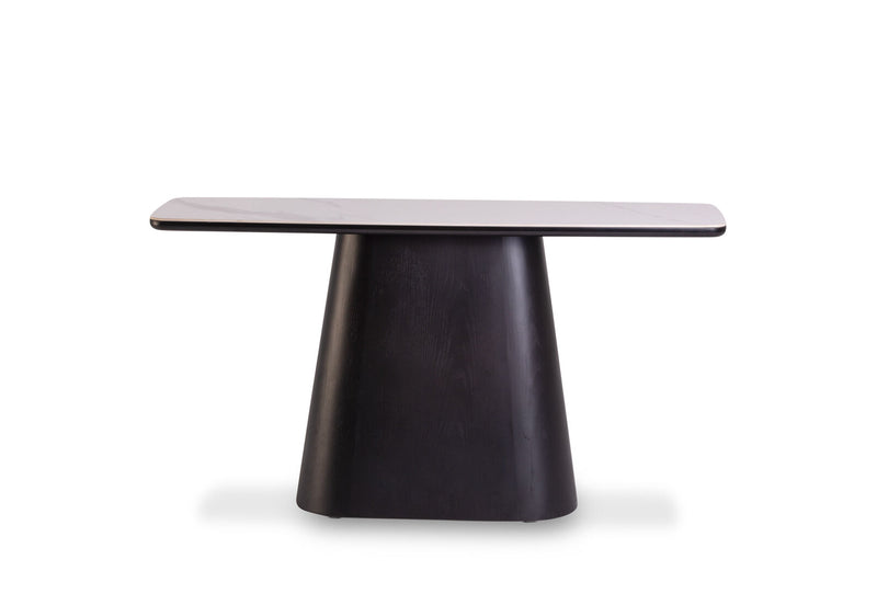DORVAL SOFA TABLE WHITE/BLACK