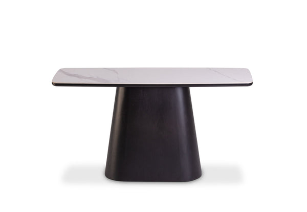 DORVAL SOFA TABLE WHITE/BLACK