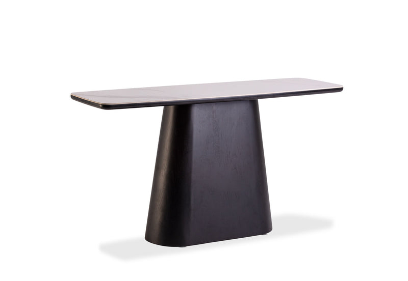 DORVAL SOFA TABLE WHITE/BLACK