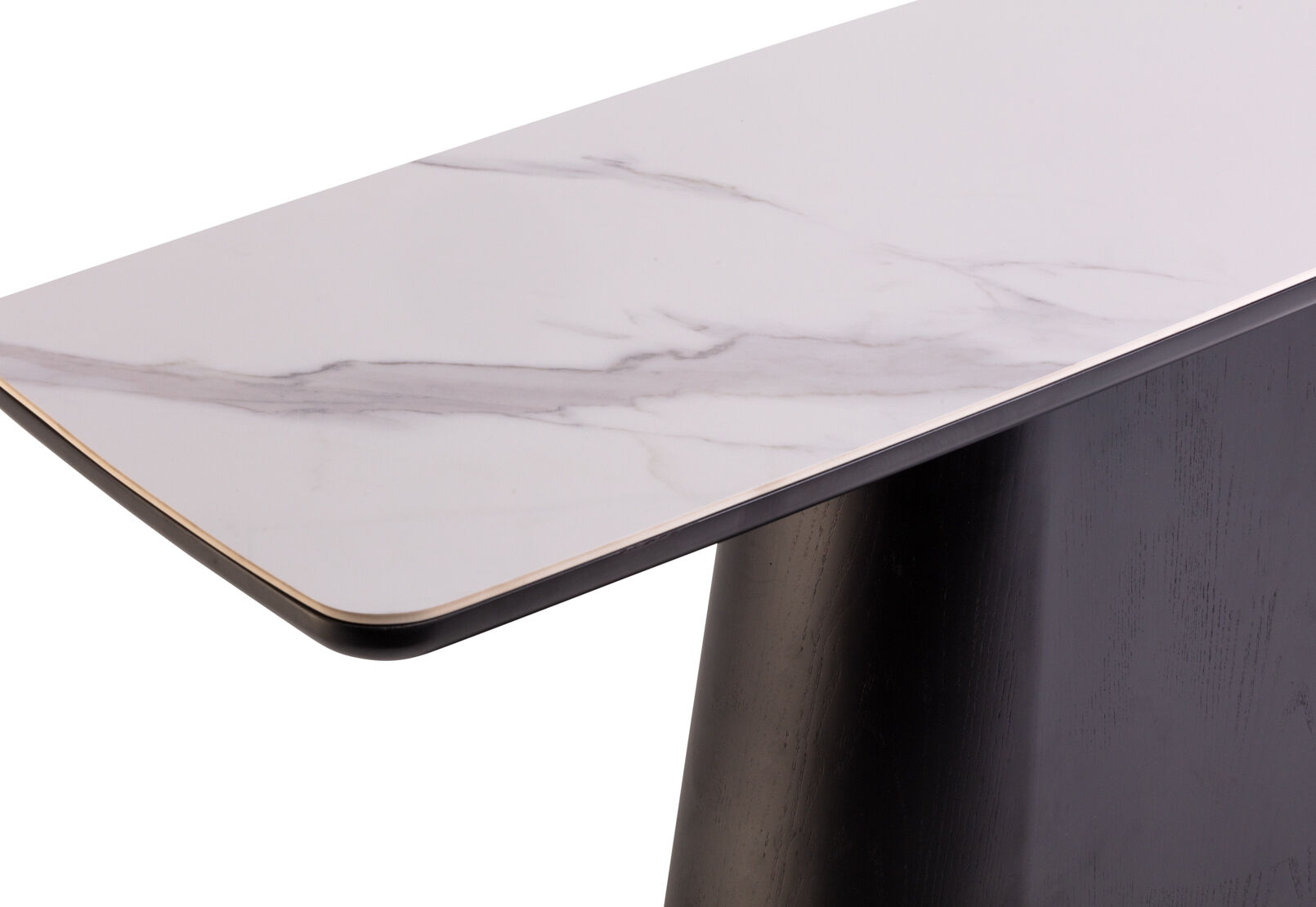 DORVAL SOFA TABLE WHITE/BLACK