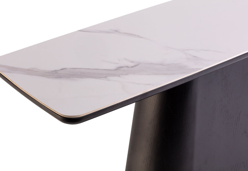 DORVAL SOFA TABLE WHITE/BLACK