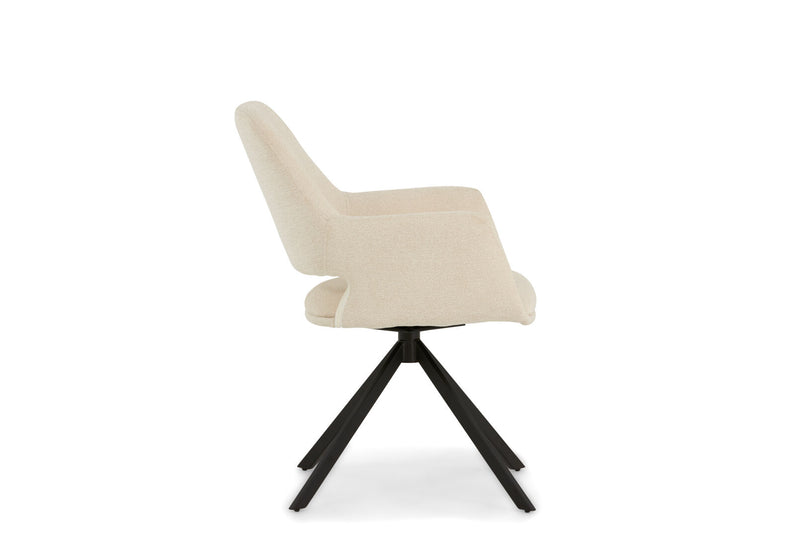LORCAN DINING CHAIR 	CREAM