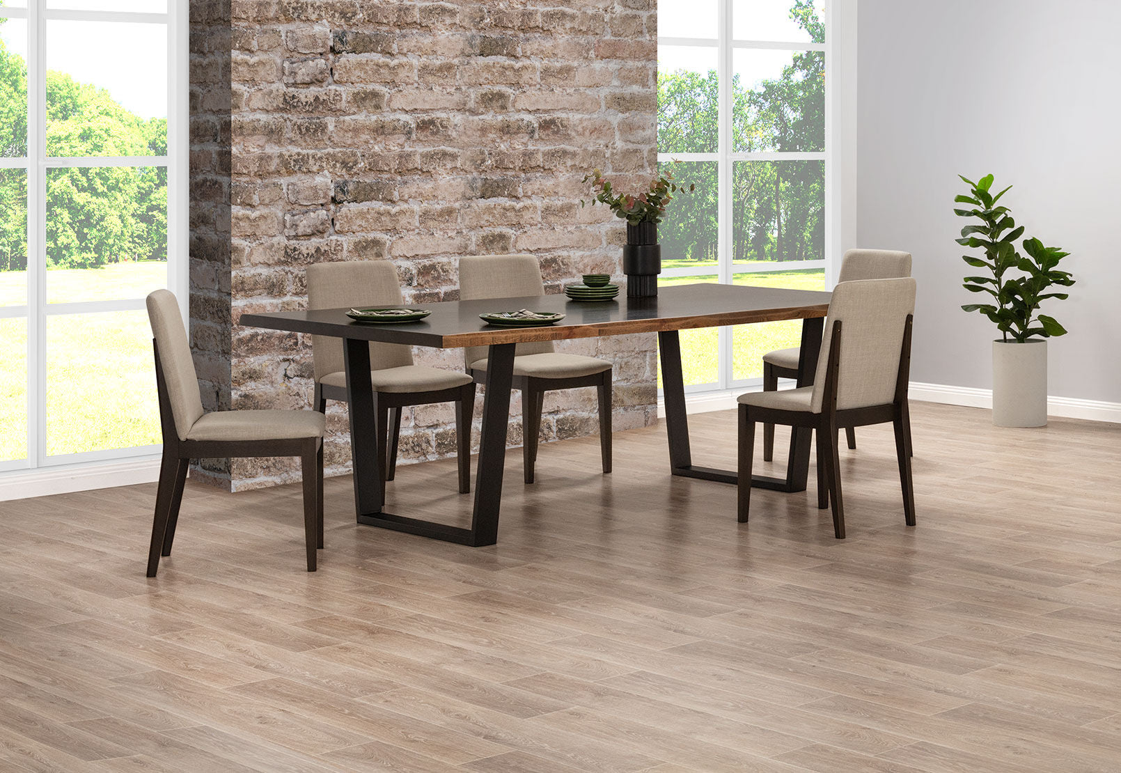 NERO 2200 D/TABLE DARK WALNUT
