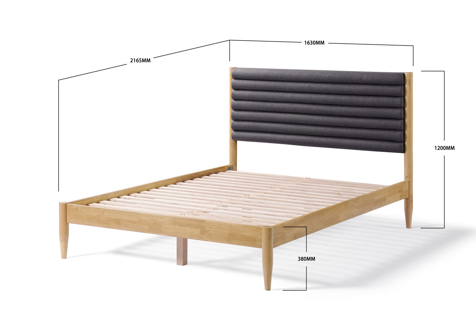 SOSA QUEEN BED DARK GREY
