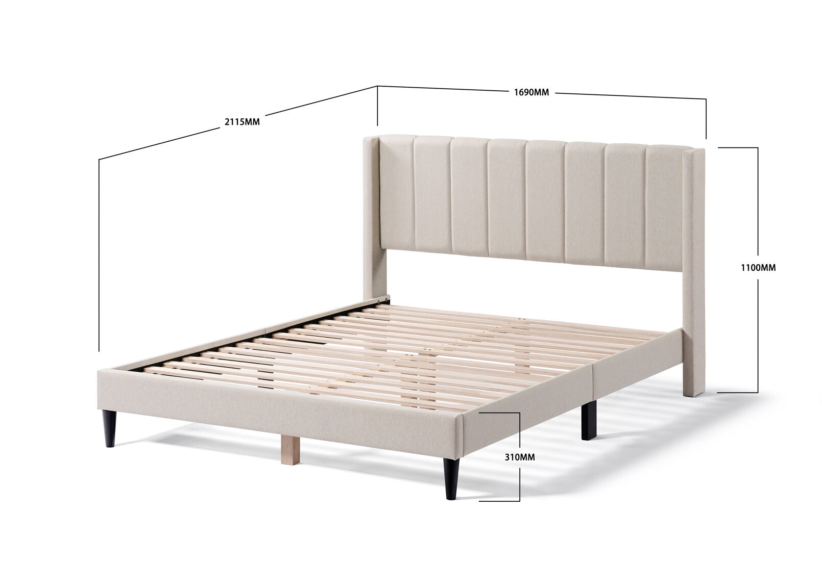 STUART QUEEN BED OAT