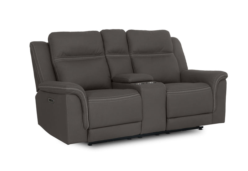 WOLFGANG FABRIC 2 SEATER ELECTRIC RECLINER STEEL