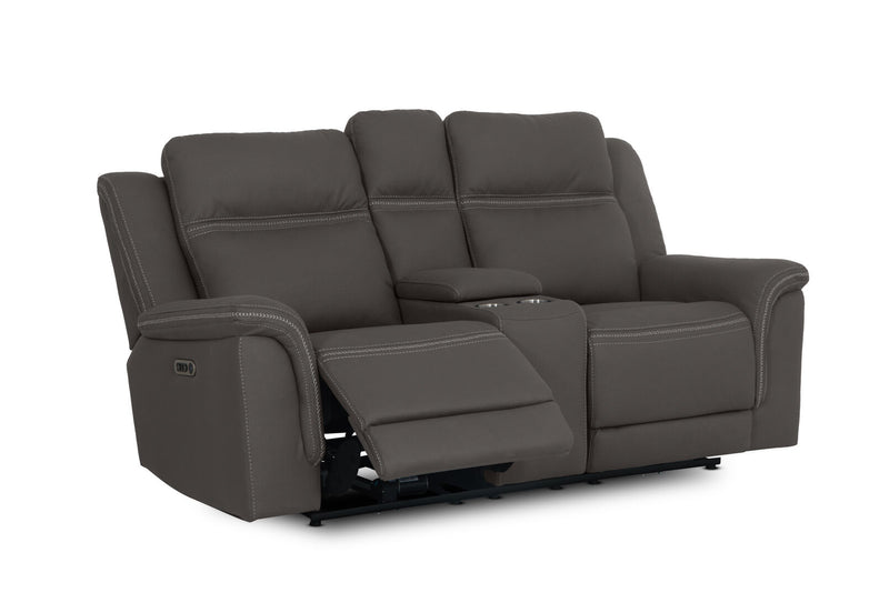 WOLFGANG FABRIC 2 SEATER ELECTRIC RECLINER STEEL