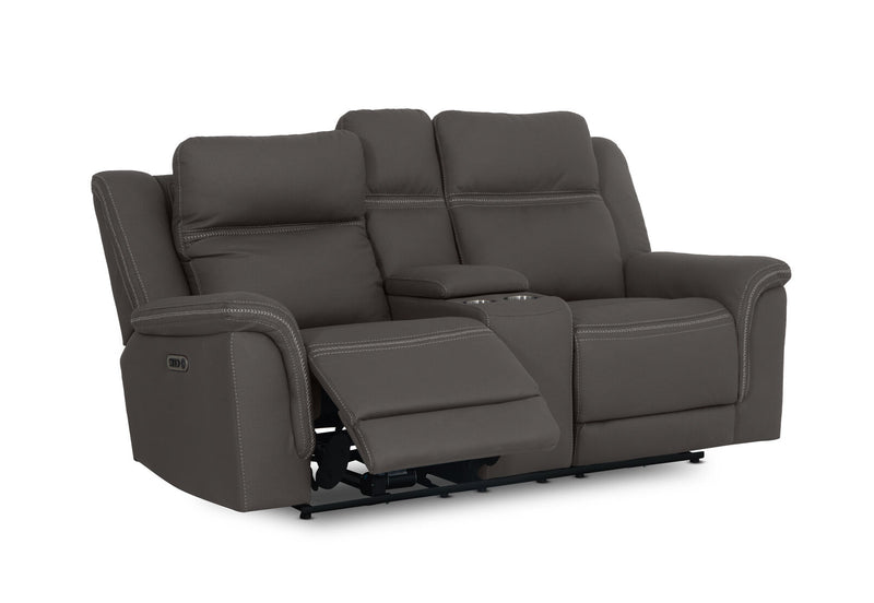 WOLFGANG FABRIC 2 SEATER ELECTRIC RECLINER STEEL