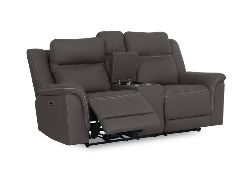 WOLFGANG FABRIC 2 SEATER ELECTRIC RECLINER STEEL