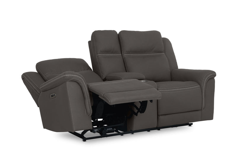 WOLFGANG FABRIC 2 SEATER ELECTRIC RECLINER STEEL