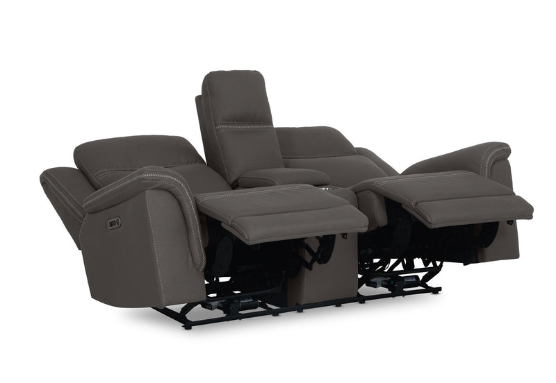 WOLFGANG FABRIC 2 SEATER ELECTRIC RECLINER STEEL