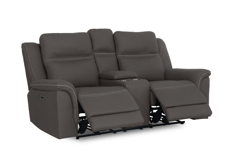 WOLFGANG FABRIC 2 SEATER ELECTRIC RECLINER STEEL
