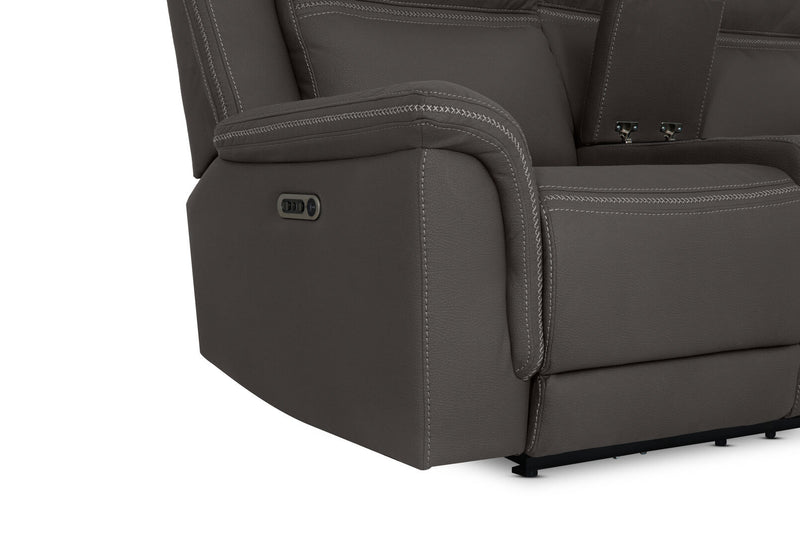 WOLFGANG FABRIC 2 SEATER ELECTRIC RECLINER STEEL