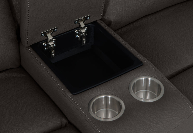 WOLFGANG FABRIC 2 SEATER ELECTRIC RECLINER STEEL