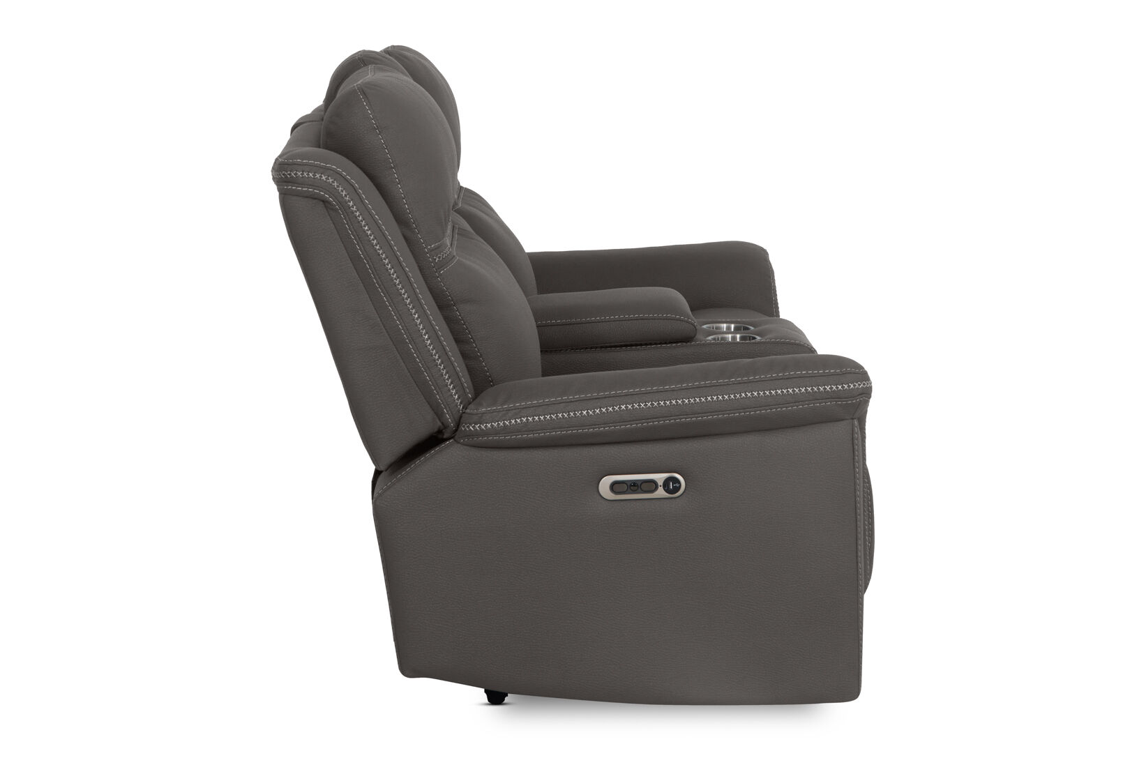 WOLFGANG FABRIC 2 SEATER ELECTRIC RECLINER STEEL