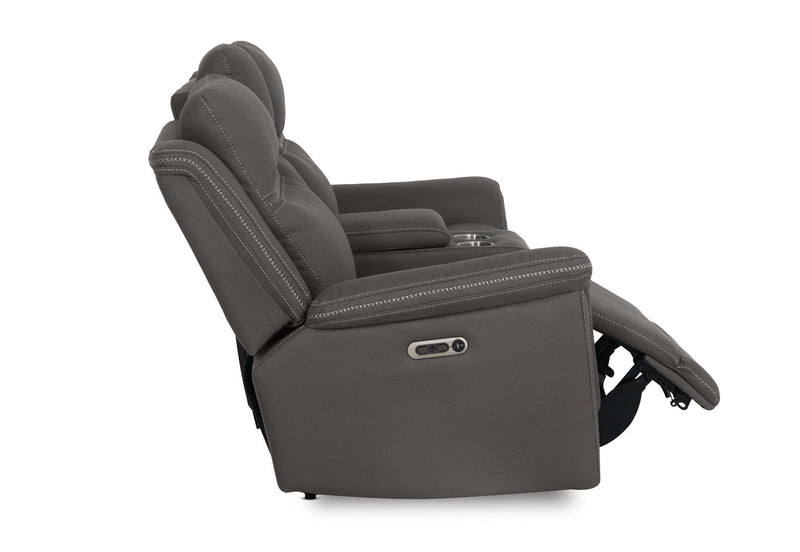 WOLFGANG FABRIC 2 SEATER ELECTRIC RECLINER STEEL